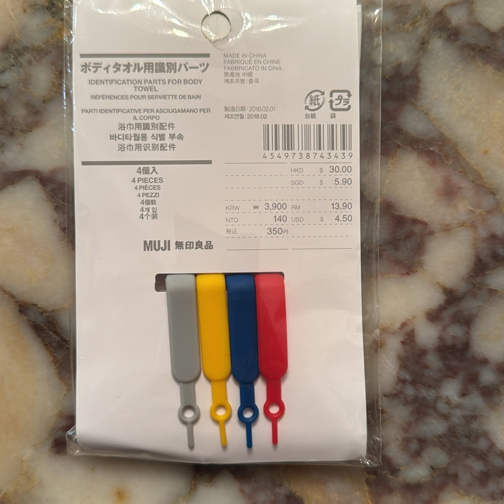 Muji identification parts for body towel